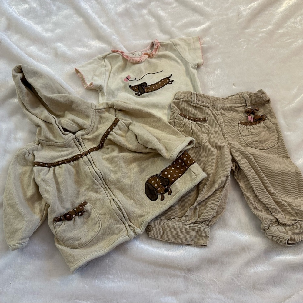 Gymboree dachshund dog set lot